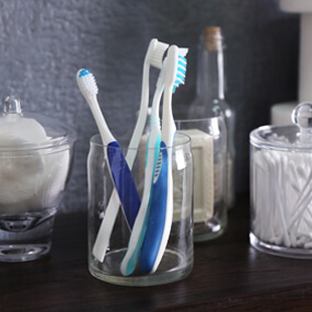 Toothbrushes with soft bristles are ideal for most people.